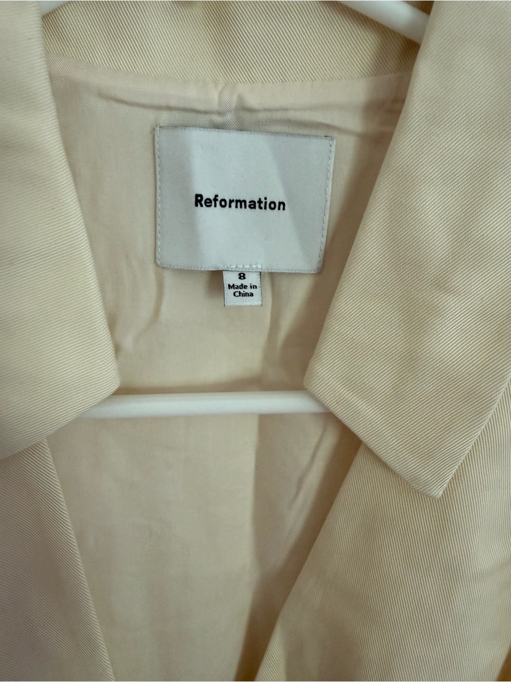 New Reformation Cream Rylan Top - Picture 5 of 8